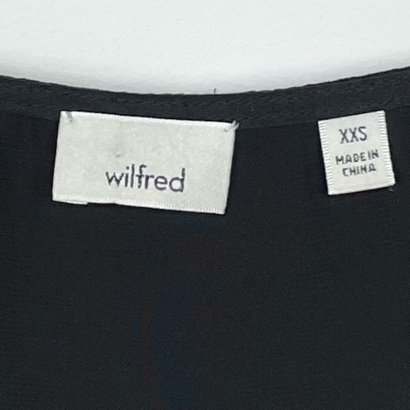 Aritzia Wilfred  | Astere Black Wrap Midi Dress Size XXS - Picture 9 of 10